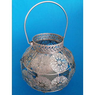 Lanterna Metal Prateada 21cm 09-18919