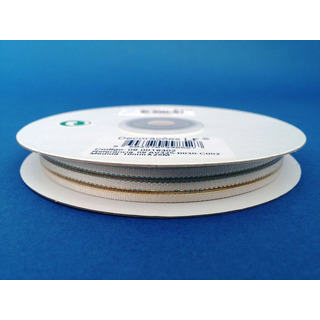 Fita Bege Riscas Ouro 10mm/ Metro9-19302