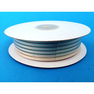 Fita Bege Riscas Ouro 23mm/ Metro 9-19310