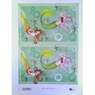 Folha A4 Sereia Verde 403 pªDecoupage