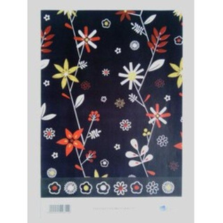 Folha A4 Flores sobre Preto 812 pªDecoup