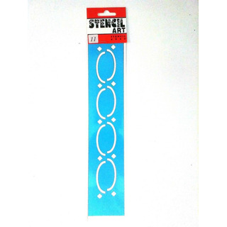 Stencil 6x30cm Barra Abstrata Ref 11