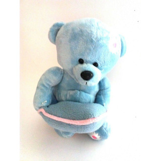Urso  Azul 20cm Peluche c/ Almof 07-7255