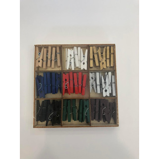 Conj 54 Molas Madeira 10x10cm Coloridas