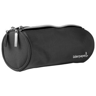 Estojo Escolar LP Cilindrico c/ 2 Fechos Preto 205x75x75mm 162654