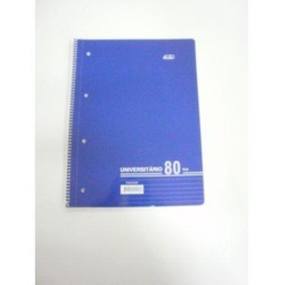 Caderno A4 espiral paut. Azul 80fls Univ
