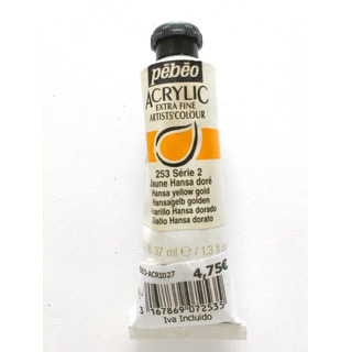 Tinta Acril Amarelo Dourado 253-Tubo 37m