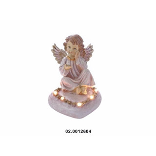Anjo Sentado no Coração c/ Luz Cor 19 cm Marfinite 02-12604