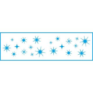 Stencil 8.4x28.6cm Christmas Flakes STN-040