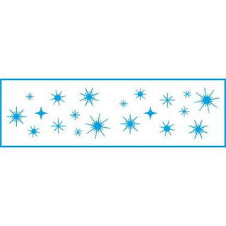 Stencil 8.4x28.6cm Stars STN-039