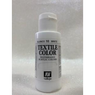 Tinta Tecido Branca 10- 60ml Vallejo V-40.010