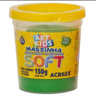 Pote c/ Plasticina Soft Verde Acrilex Art Kids 150 grs P134492