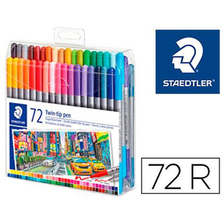 Marcador Staedtler Dupla Ponta de Fibra 3200 Cores 152068
