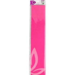 Rolo Papel Crepe Rosa Forte 50cmx2,5M em Celofone
