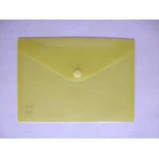 Yellow A5 Plastic Envelope .w/ Velcro