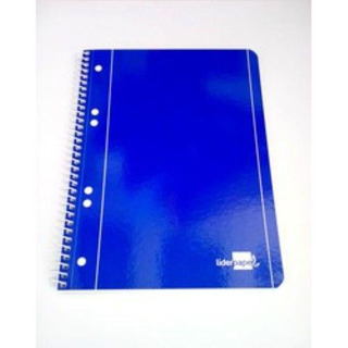 Caderno A5 c/ espiral pautado c/ azul 80fl
