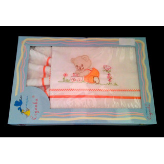 Jogo c/ 2 Lençois Almofada Bordado Sort