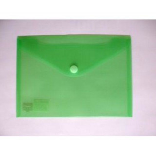 Green A5 Plastic Envelope with Velcro