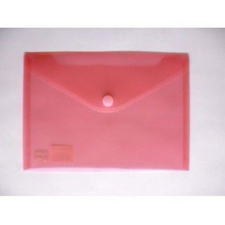 Red A5 Plastic Envelope with Velcro