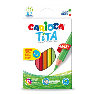 Caixa c/ 12 Lápis Cor Longos Carioca Tita Maxi 42789