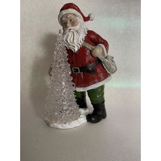 Santa Claus 30cm w/ Pine w/ Light Ivory Color 02-12981