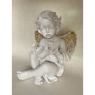 White Angel w/ Dove 29 cm Ivory 02-13118