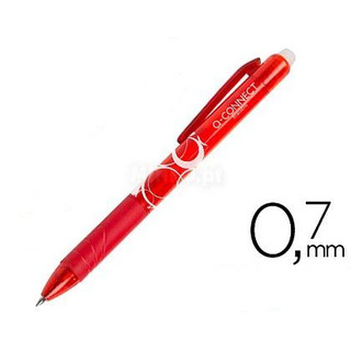 Esferográfica Q-Connect Retratil Apagável 0,7mm Vermelho